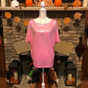 NWOT Victoria’s Secret Petite Pink Batwing Top
